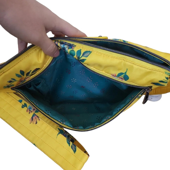 Lug RFID Quilted Crossbody Strap Flare 2 in Bouquet Yellow - Picture 2 of 7